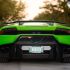 Vorsteiner aero kit for green Lamborghini Huracan, rear view