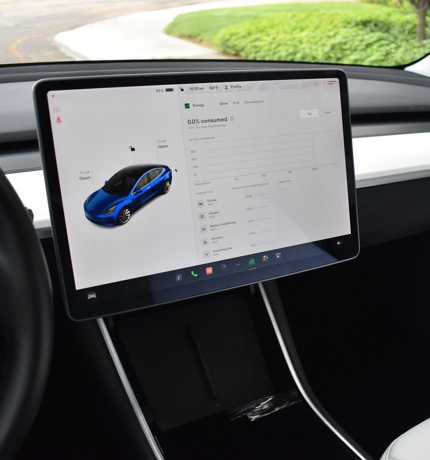 Tesla Model 3 center touchscreen
