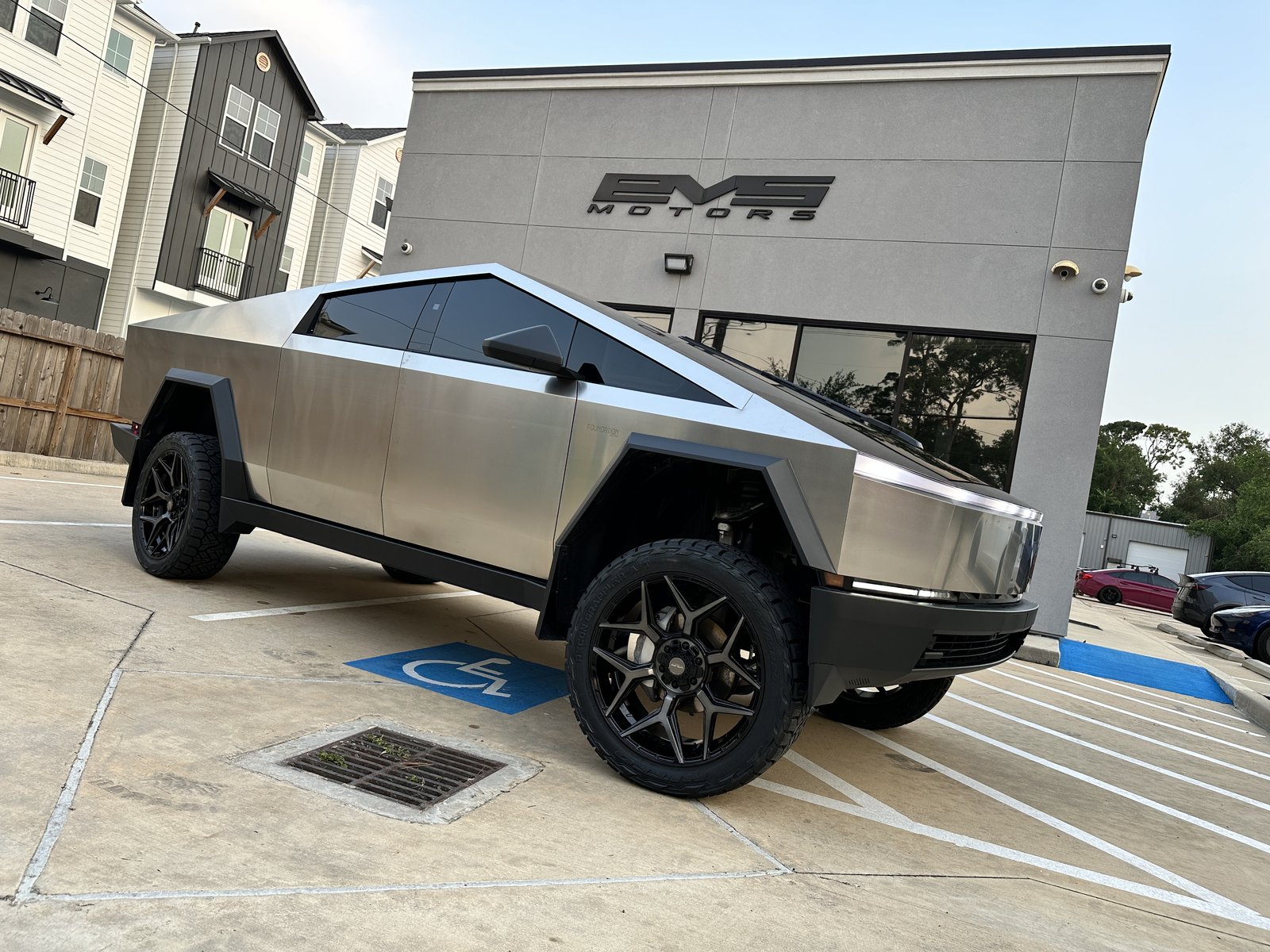 Champagne gold Cybertruck at EVS Motors