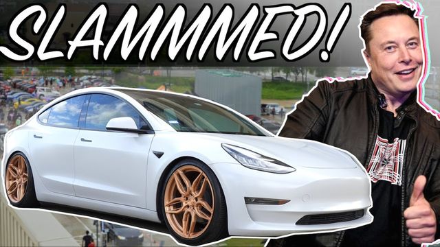 Video thumbnail: SLAMMING Tesla Model 3 on TEIN Coilovers & Cars & Coffee! | EVS Vlog